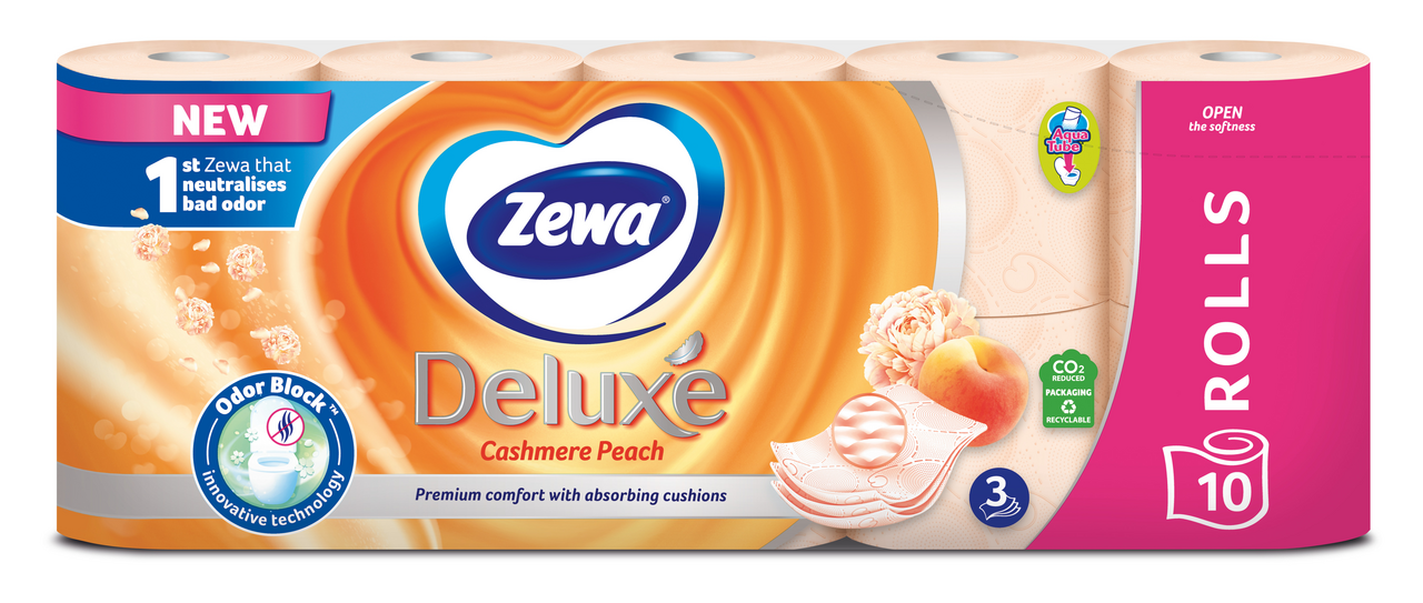 Zewa Deluxe Cash Peach Toaletní papír 19,3 m 3vrstvý 10 ks