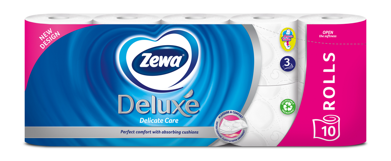 Zewa Deluxe Delicate Care Toaletní papír 19,3 m 3vrstvý 10 ks