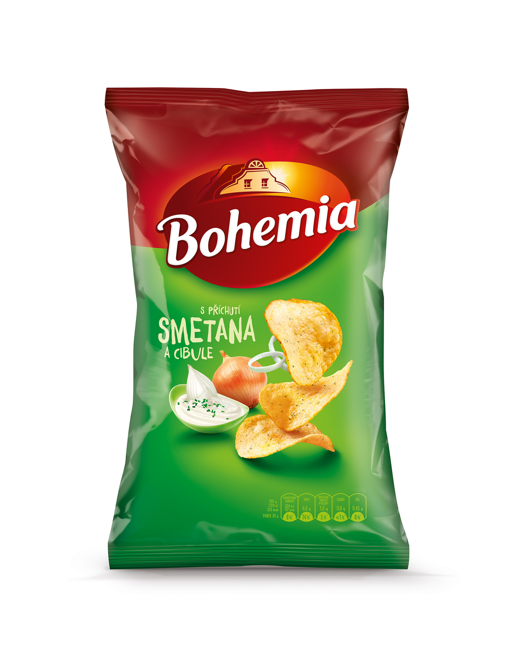 Bohemia Chips smetana/ cibule 18 x 130 g
