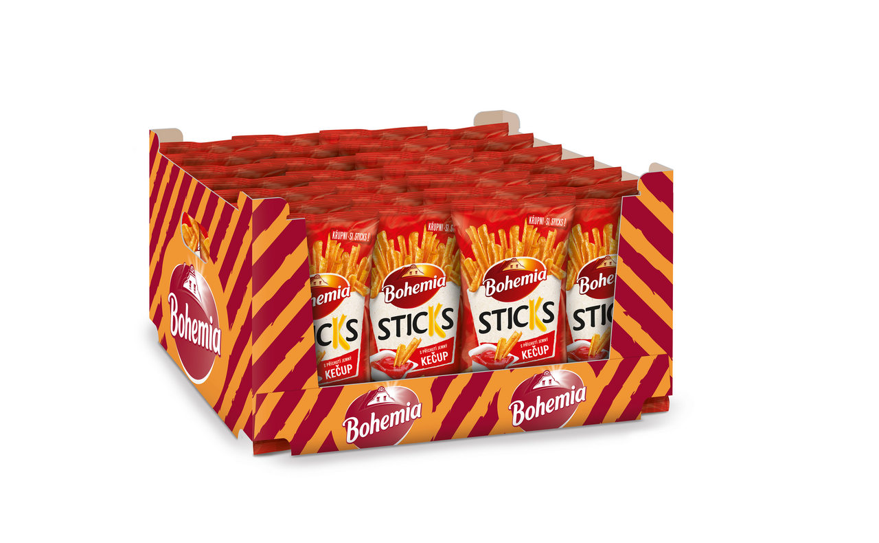 Bohemia Sticks jemný kečup 28 x 60 g