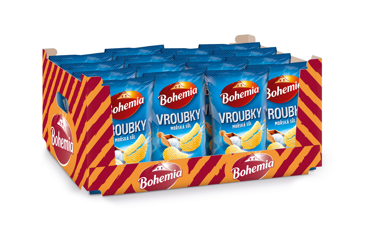 Bohemia Vroubky mořská sůl 18 x 120 g
