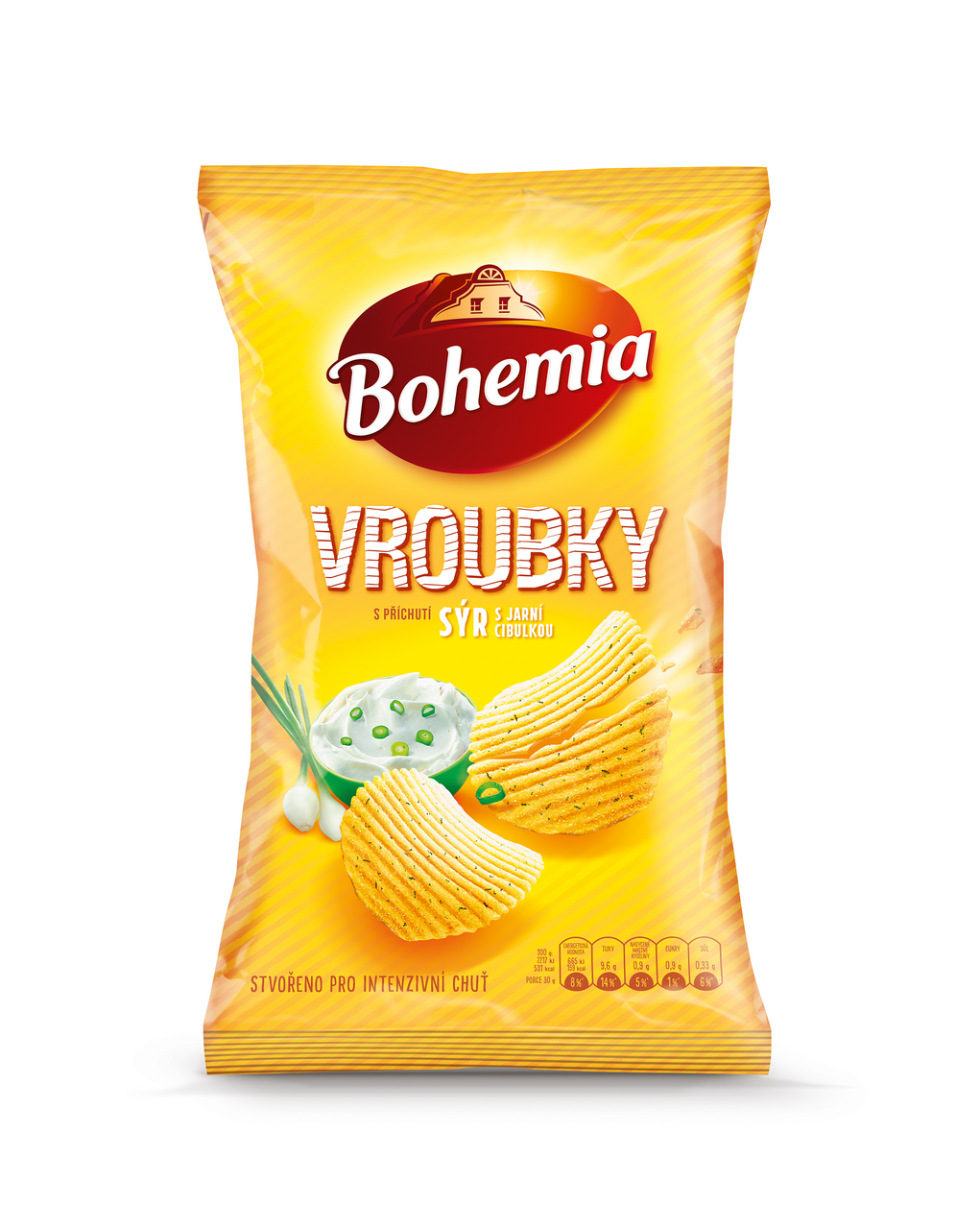 Bohemia Vroubky sýr/ jarní cibulka 18 x 120 g