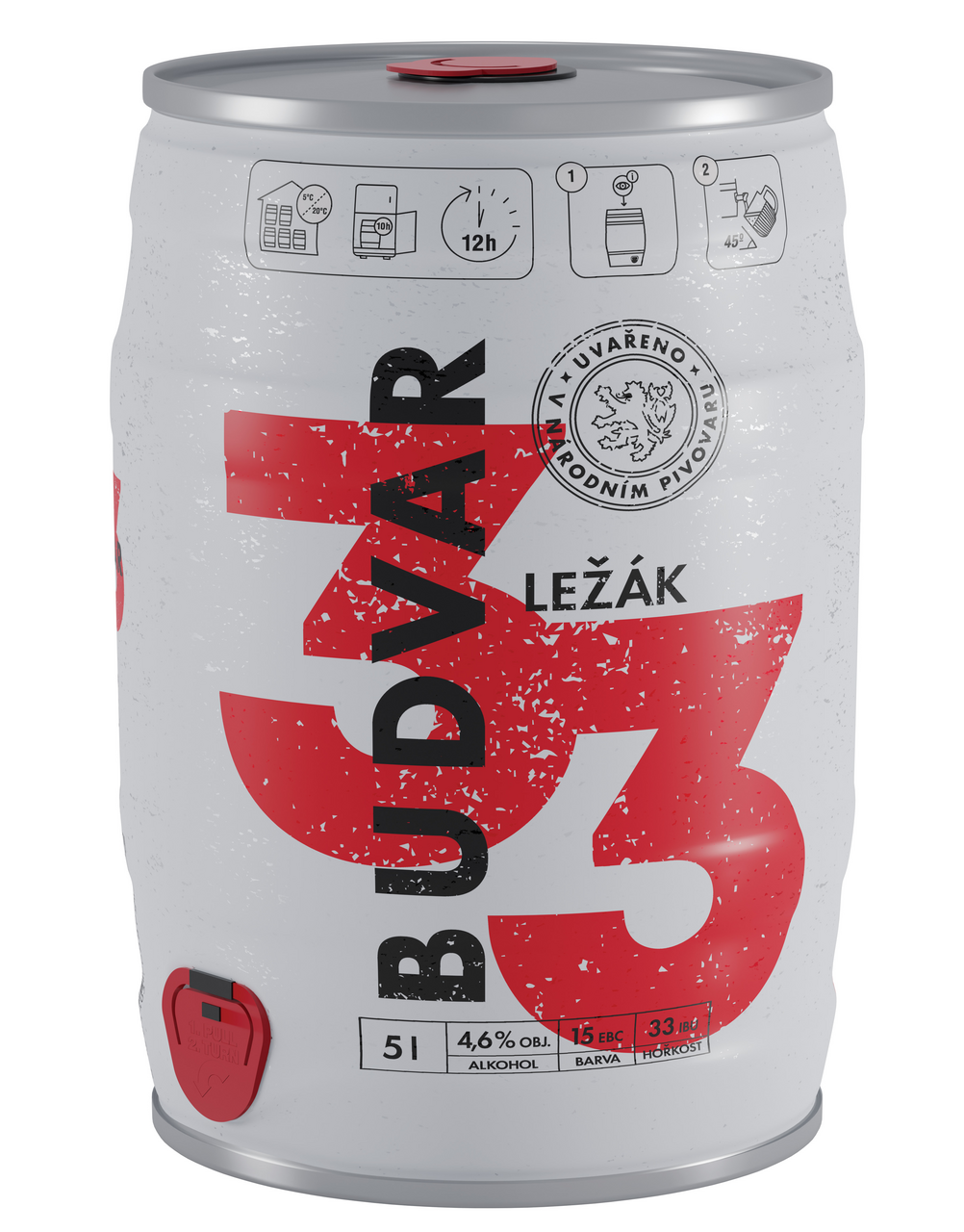 Budvar 33 Ležák 2 x 5 l