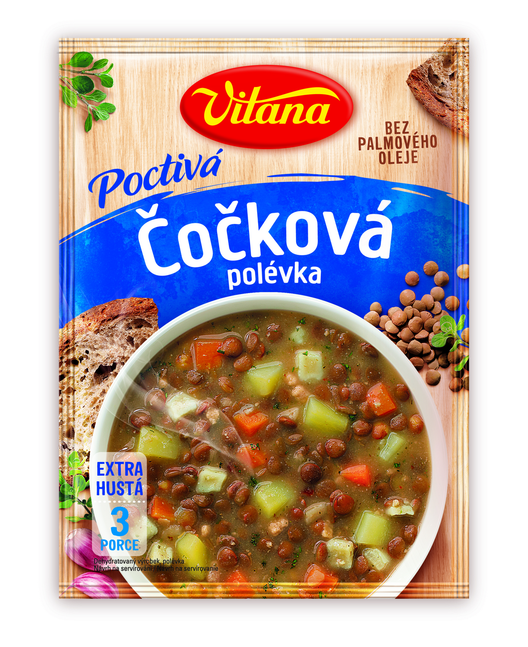 Vitana Poctivá Polévka čočková 122 g