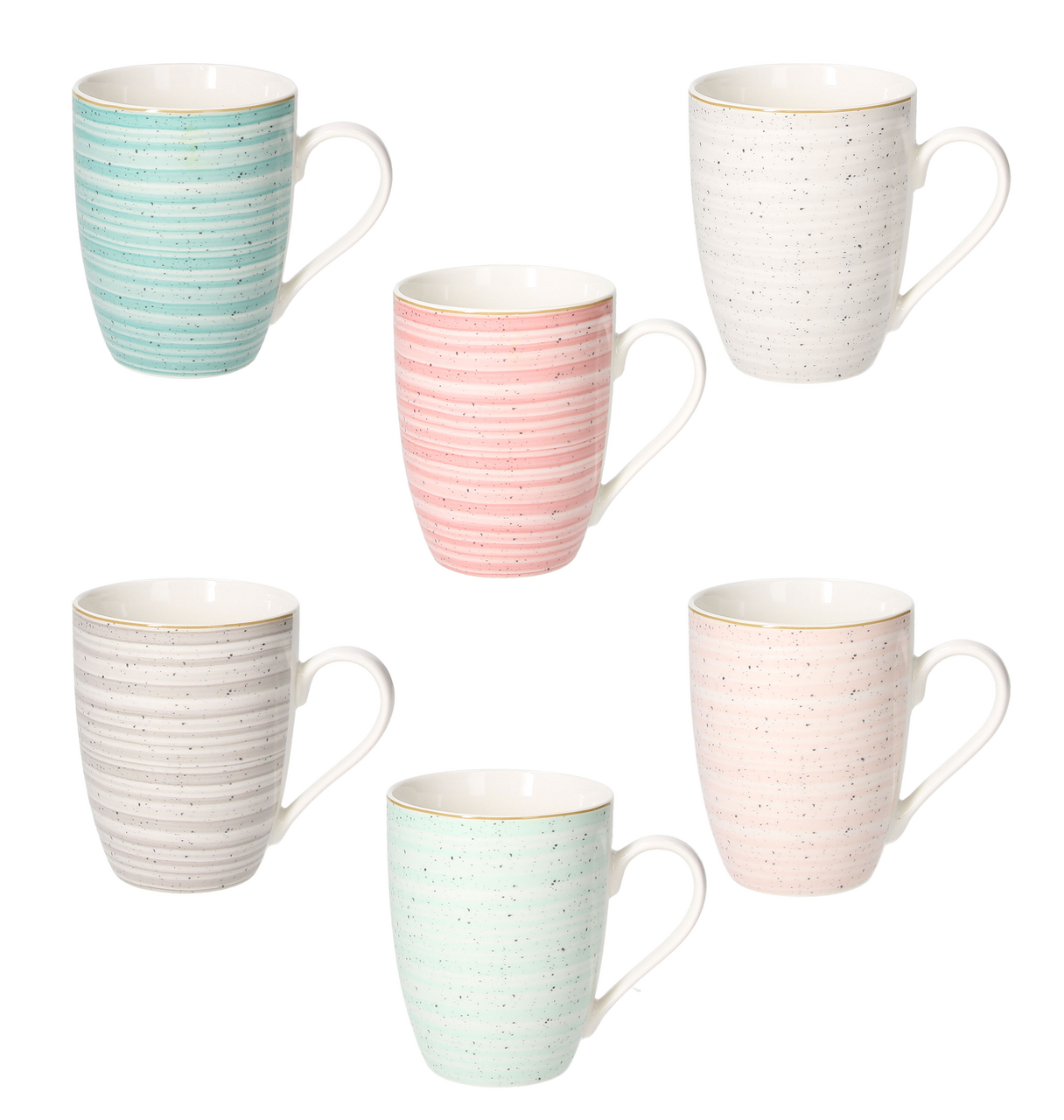 Tognana Hrnek PEPPER BAMBOO 340 ml porcelán mix barev 6 ks