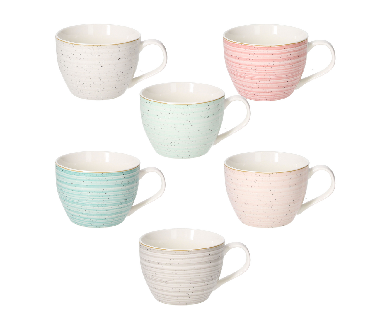 Tognana Hrnek PEPPER BAMBOO 420 ml porcelán mix barev 6 ks