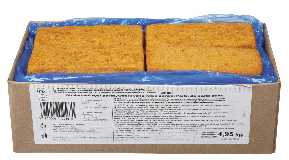 FROSTA Treska porce obalované MSC mraž. 33 x 150 g