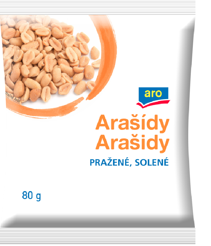 aro Arašídy pražené solené 12 x 80 g