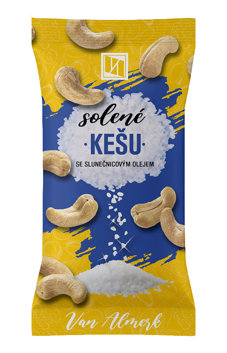 Van Almerk Kešu ořechy pražené solené 12 x 60 g