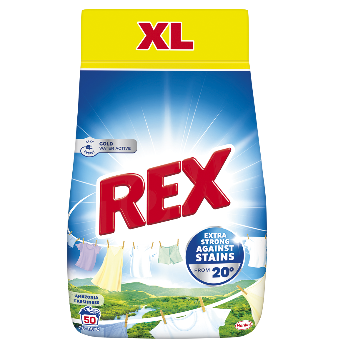 REX Amazonia Freshness prášek na praní (50 praní) 2,75 kg