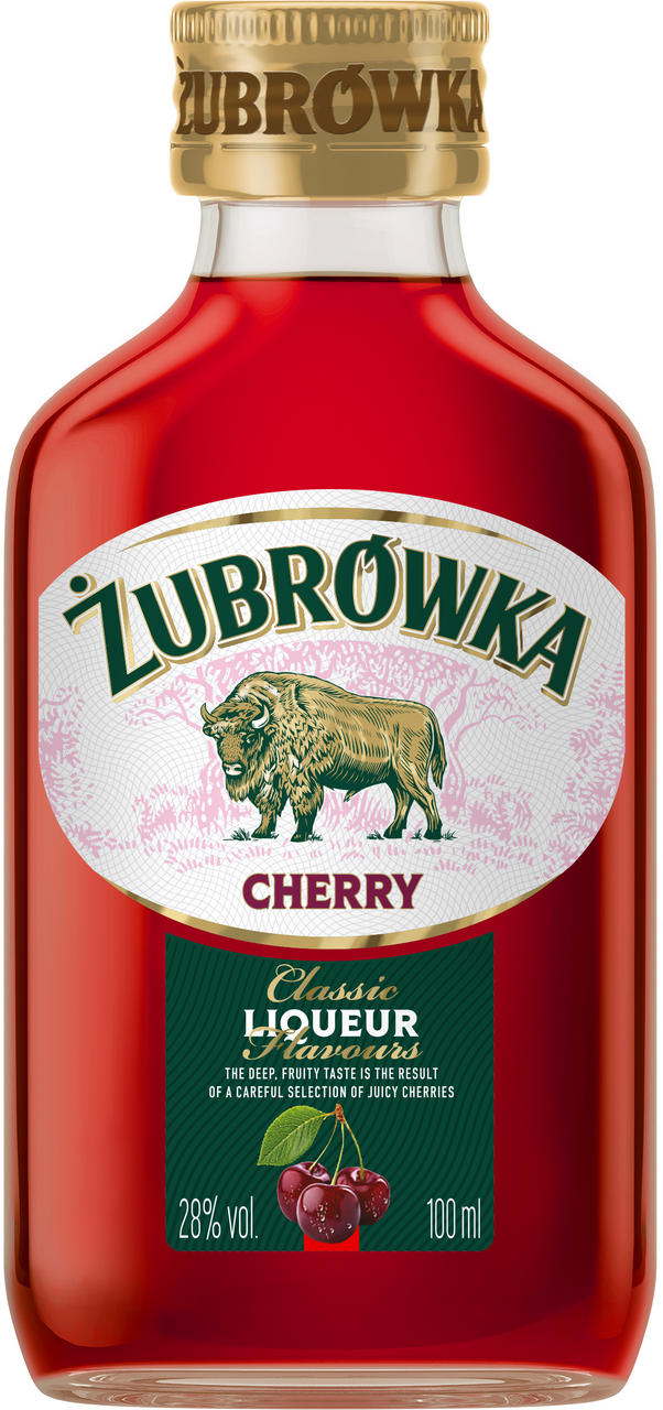 ŻUBRÓWKA Cherry 28 % 12 x 100 ml