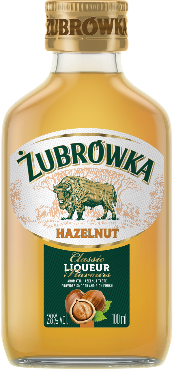 ŻUBRÓWKA Hazelnut 28 % 12 x 100 ml
