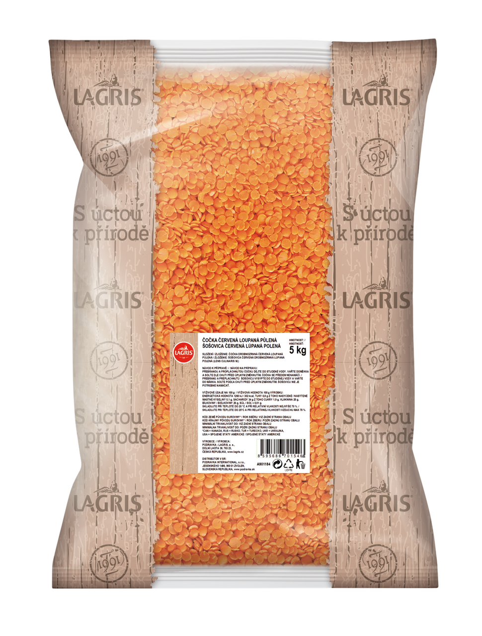 LAGRIS Čočka červená půlená 5 kg