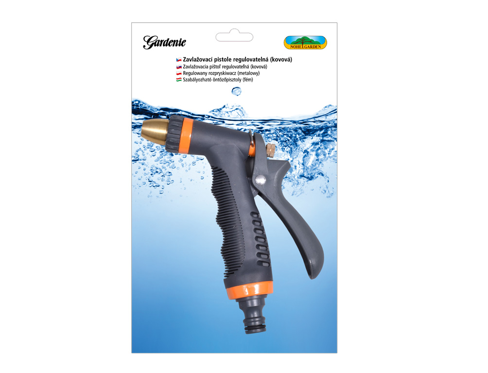 NOHEL-GARDEN Pistole zavlažovací na hadici regulovatelná kovová 1 ks