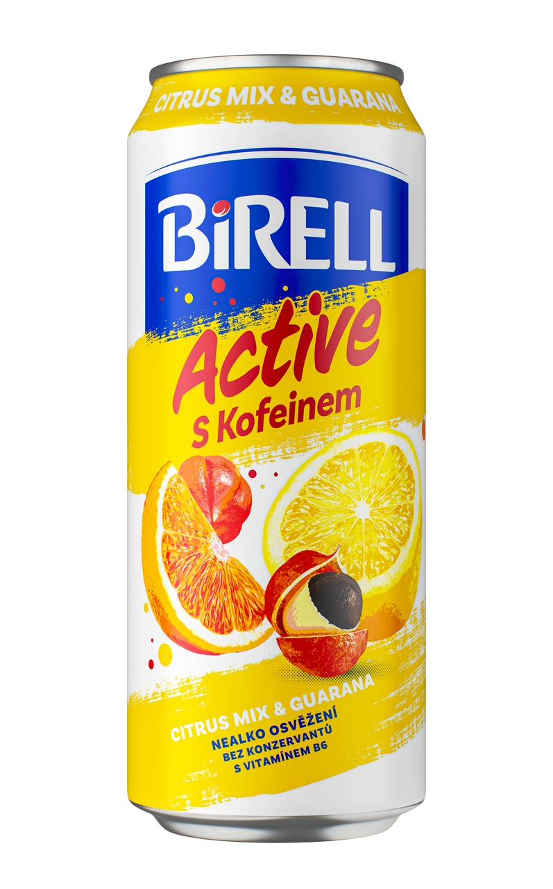 BIRELL Active Citrus mix nealkoholický nápoj 500 ml plech