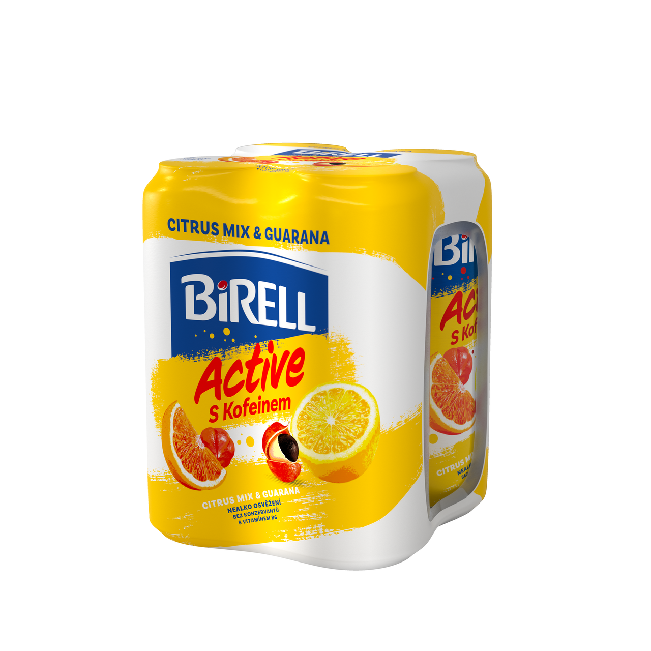 BIRELL Active Citrus nealkoholický nápoj 4 x 500 ml plech
