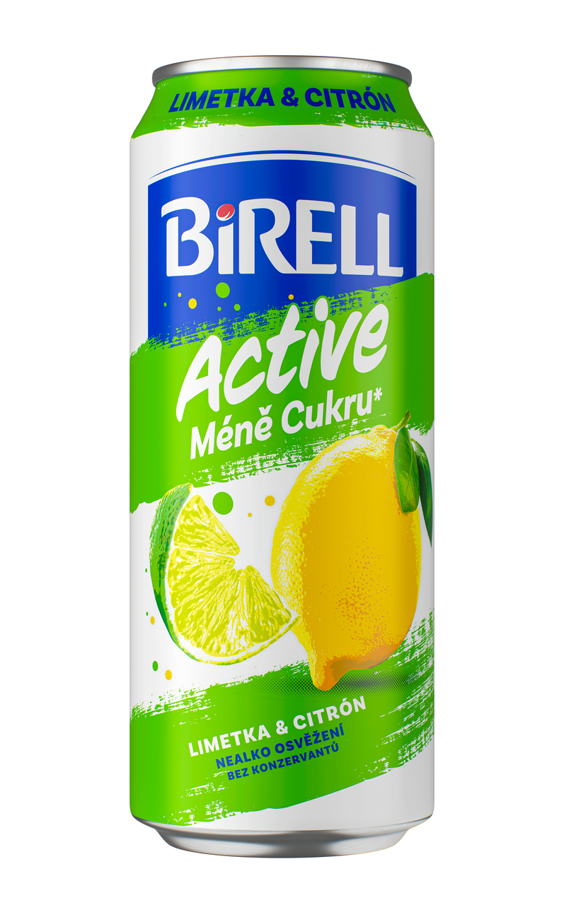 BIRELL Active Limeta nealkoholické pivo 500 ml plech