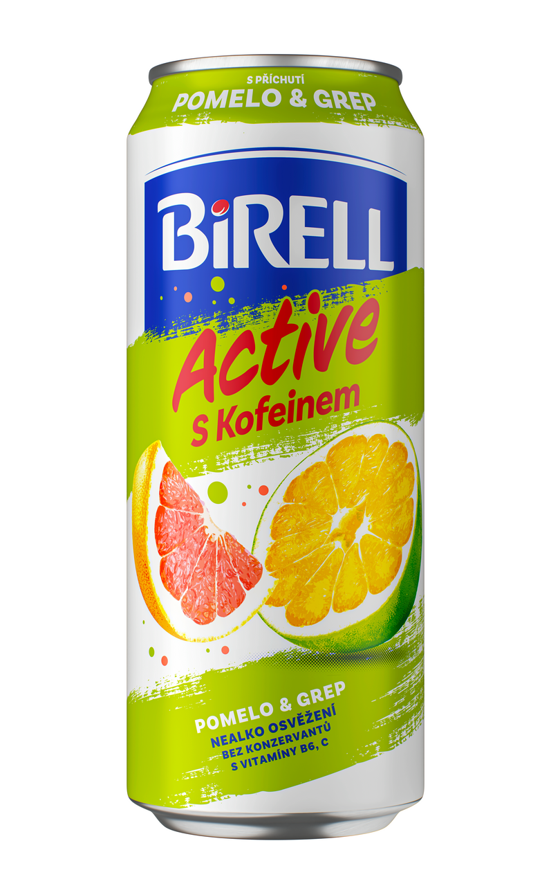 BIRELL Active pomelo nealkoholické pivo 500 ml plech