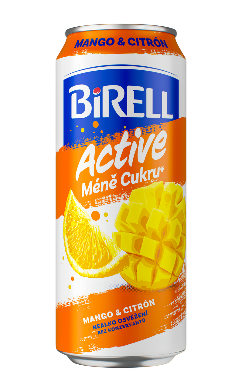 BIRELL Active Mango citron 500 ml plech