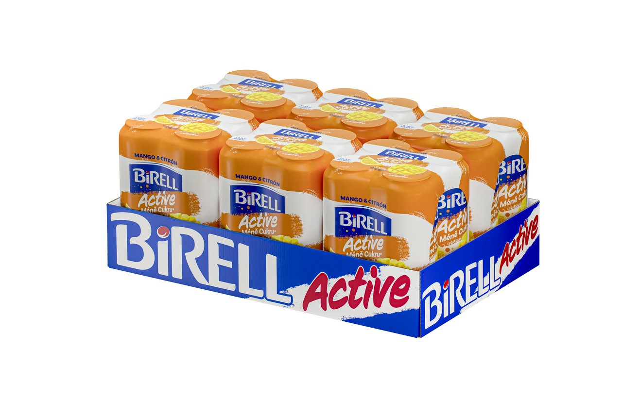 BIRELL Active Mango citron 24 x 500 ml plech