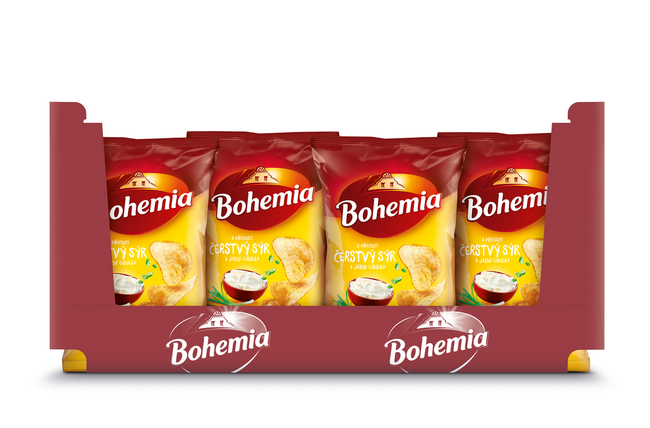 Bohemia Chips sýr cibule 18 x 130 g