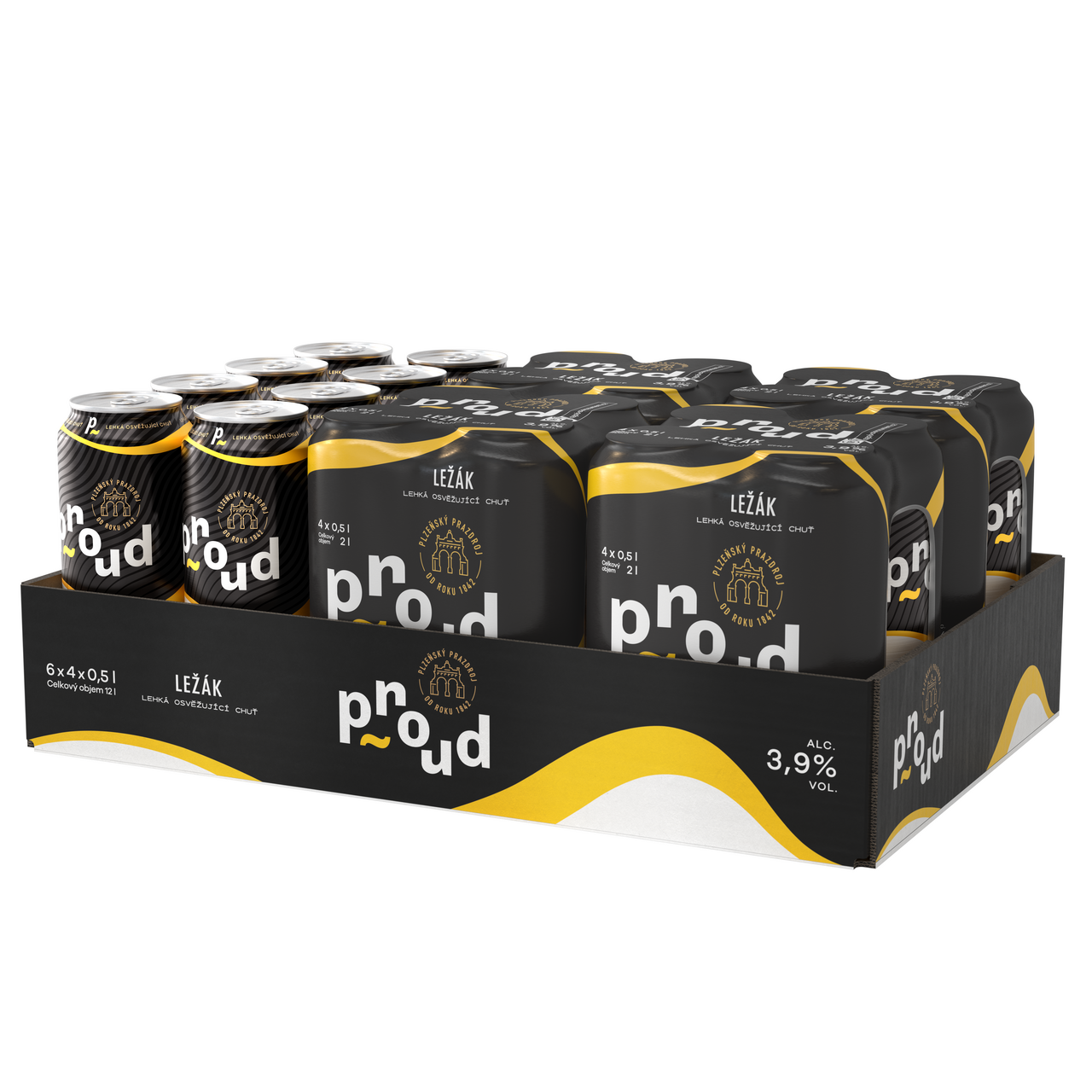 Proud Ležák 24 x 500 ml plech