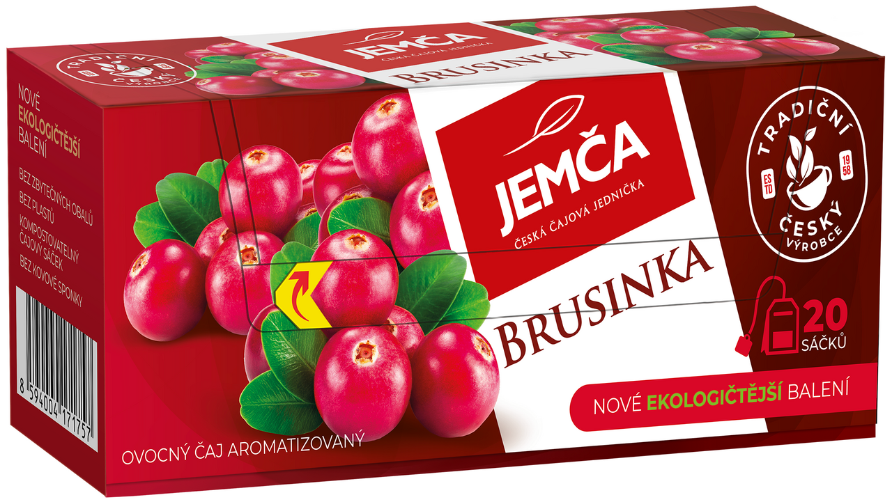 JEMČA Brusinka ovocný čaj 6 x 40 g