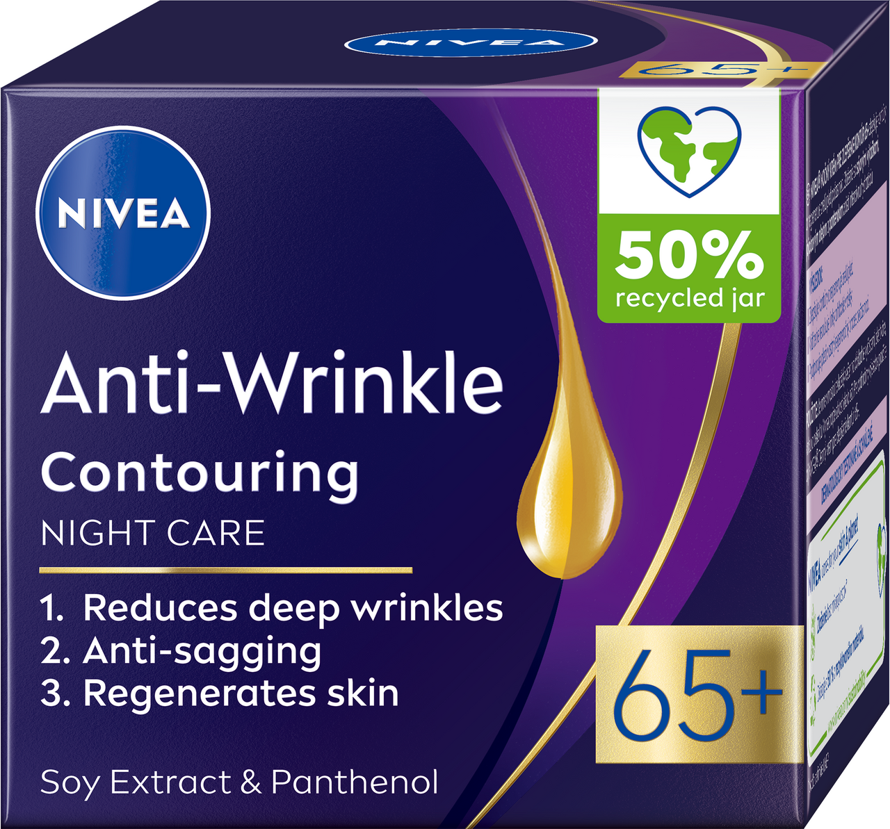 NIVEA Noční krém pro zlepšení kontur 65+ 50 ml