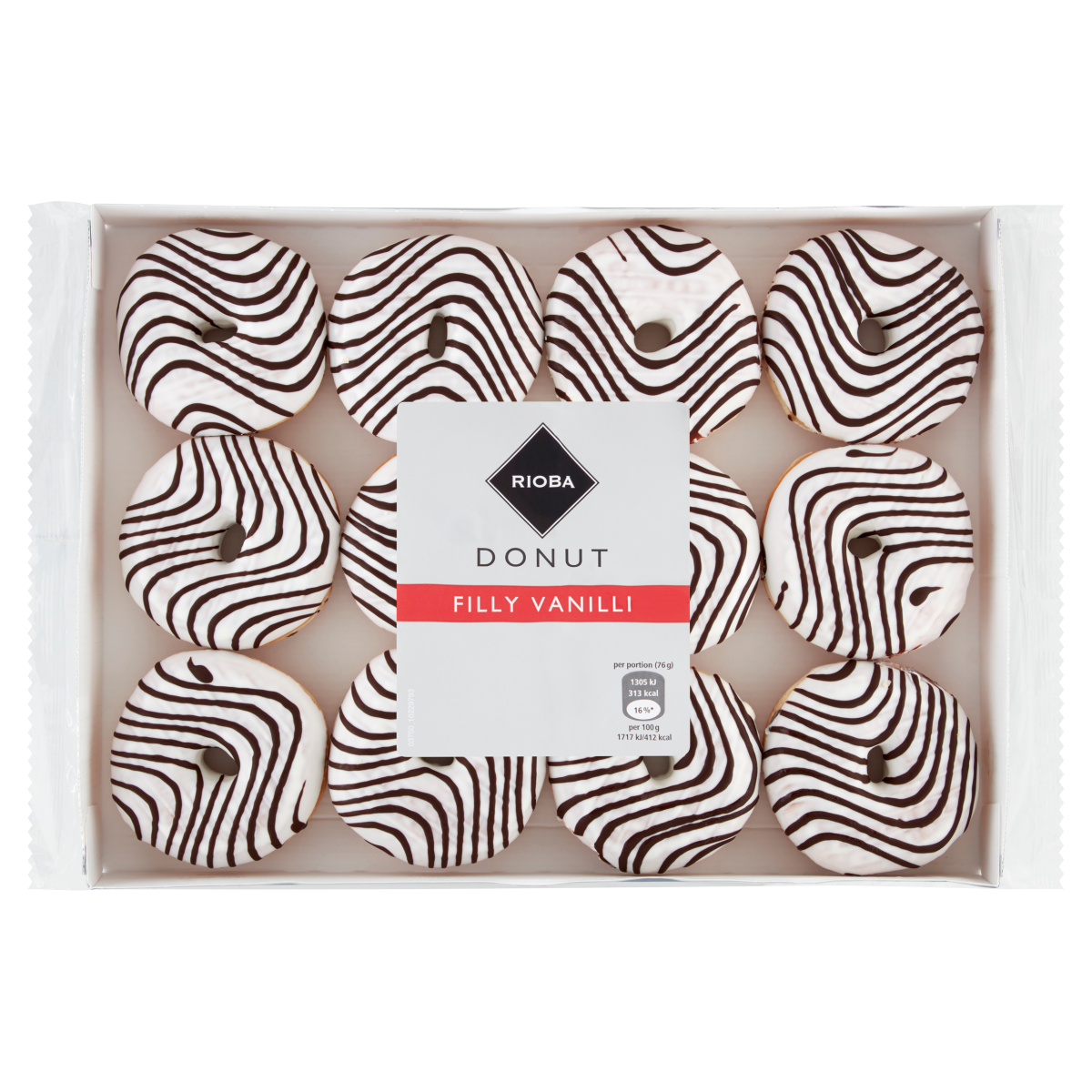 RIOBA Donut s vanilkovým krémem mraž. 12 x 76 g