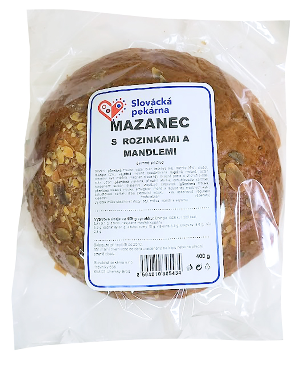 Mazanec rozinky mandle 400 g