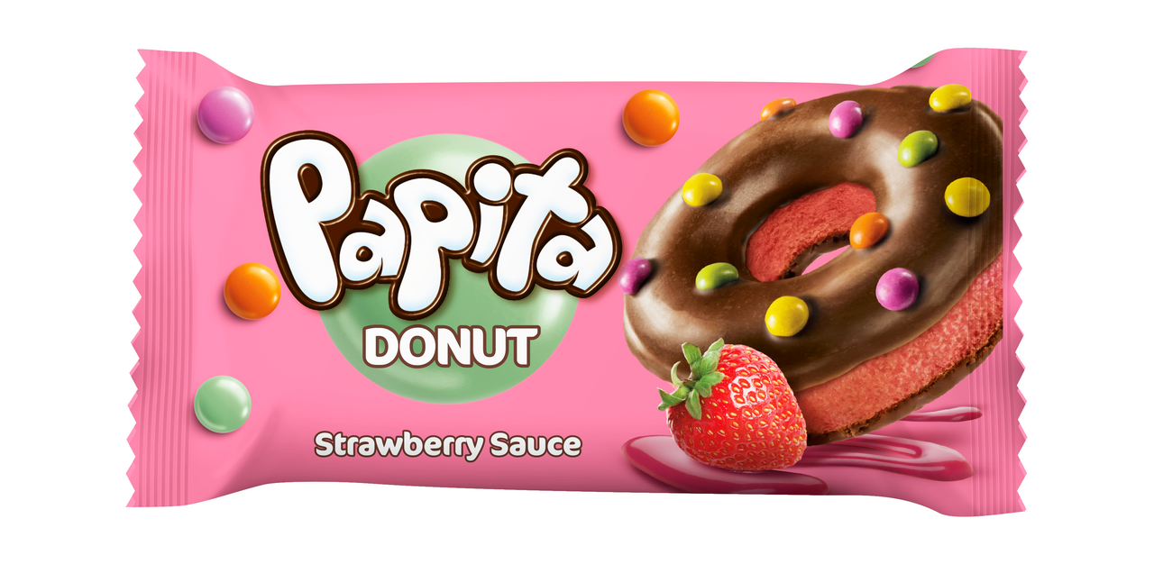 Papita Donut Strawberry 24 x 40 g