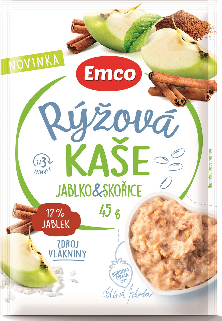 Emco Rýžová kaše jablko skořice 45 g