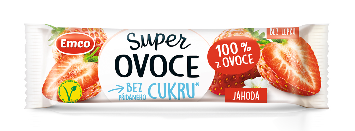 Emco Tyčinka Super ovocná 100 % jahoda 30 x 30 g