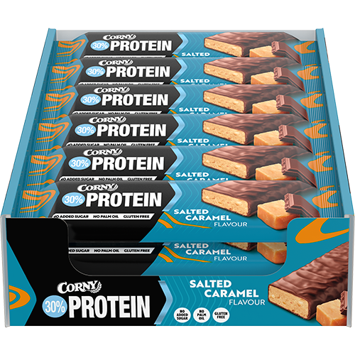 CORNY Protein 30 % slaný karamel 18 x 50 g