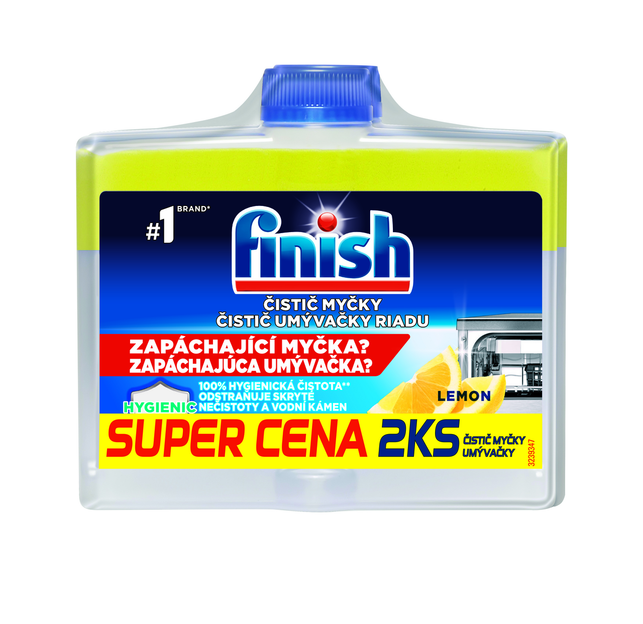 finish Lemon čistič myčky 2 x 250 ml