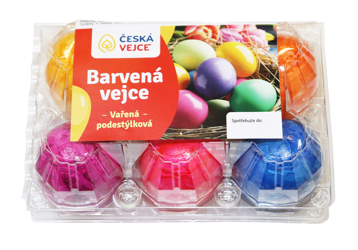 Vařená barevná vejce z podestýlky vel. 