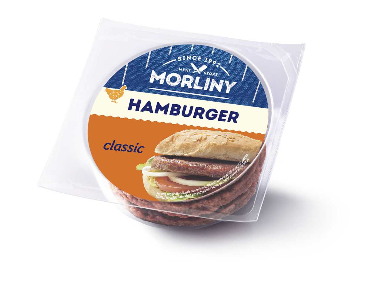 MORLINY Drůbeží hamburger (5 x 50 g) chlaz. 250 g