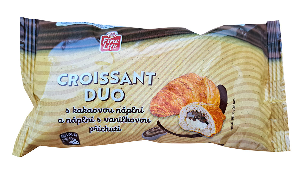 Fine Life Croissant s vanilkovou příchutí 30 x 60 g