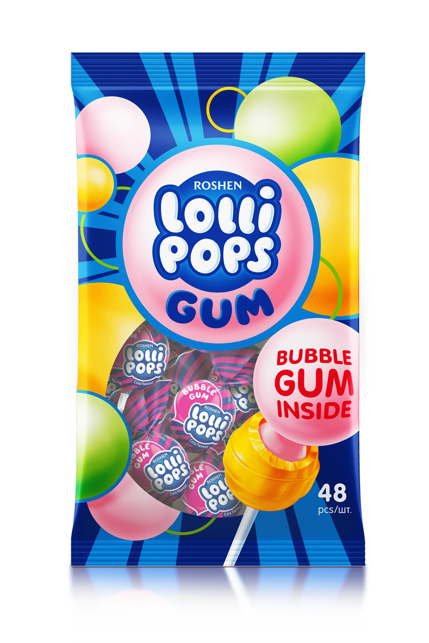 ROSHEN Lollipops Lízátka se žvýkačkou 920 g