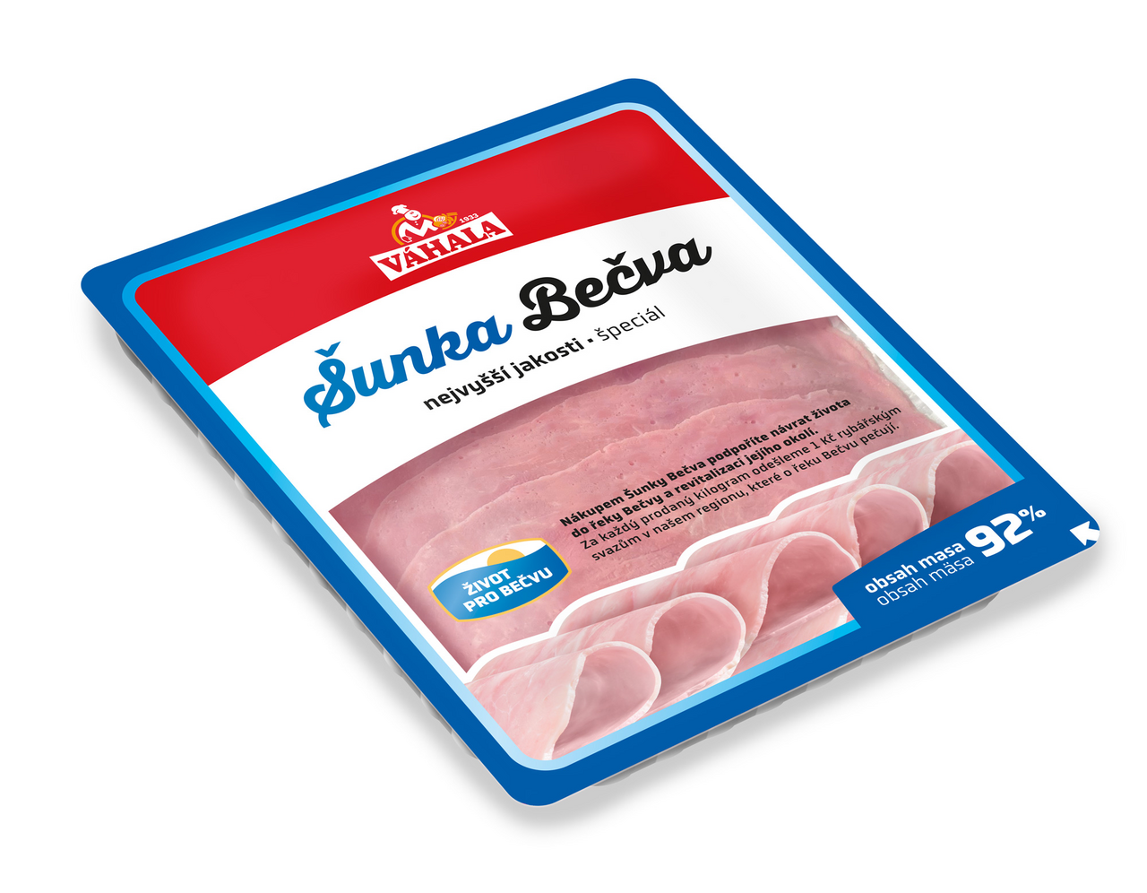 VÁHALA Šunka Bečva nejvyšší jakosti plátky chlaz. 100 g