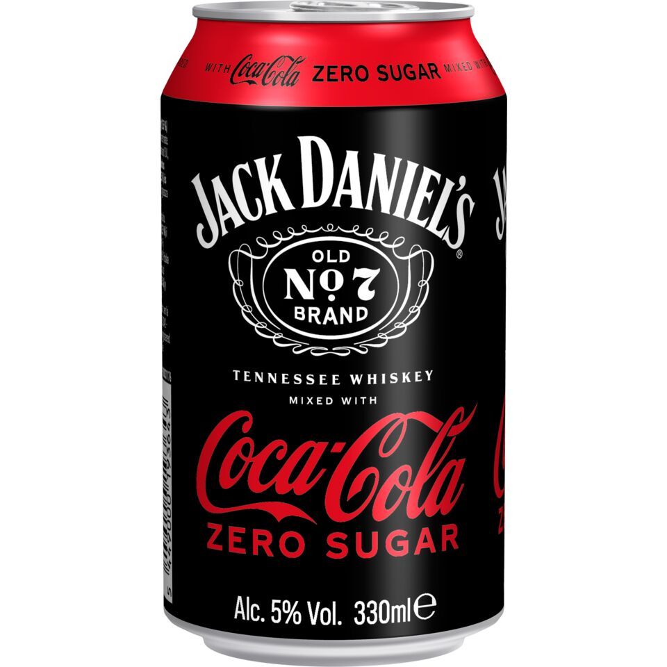 JACK DANIEL'S & Cola-Cola Zero 5 % Ready To Drink 12 x 330 ml