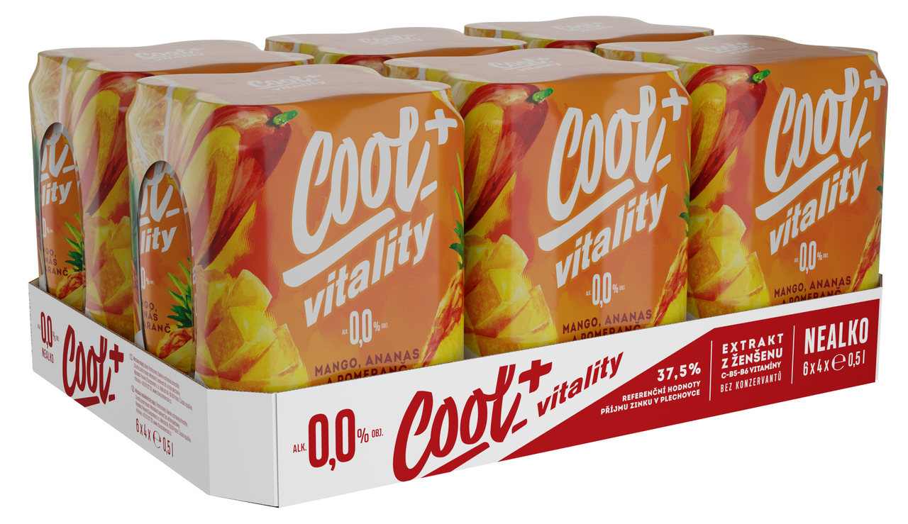 Cool+ Vitality 24 x 500 ml plech