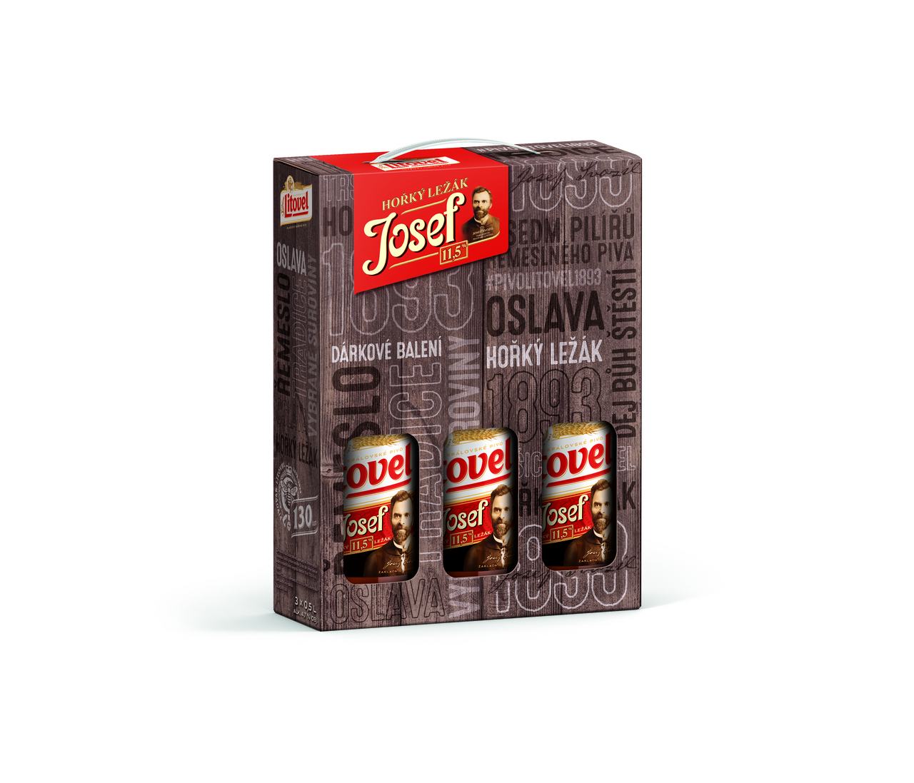 Litovel Josef Hořký Multipack 3 x 500 ml vratná láhev