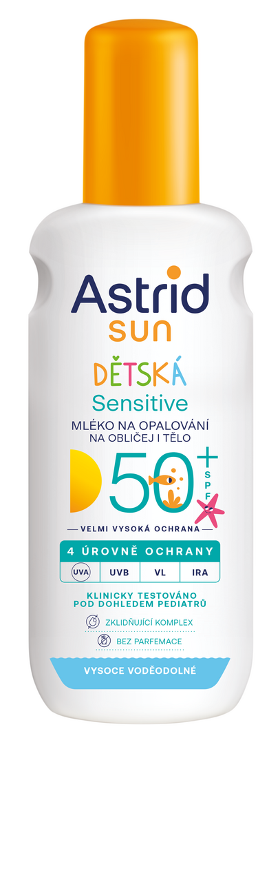 Astrid Sensitive dětské mléko na opalování OF 50 150 ml