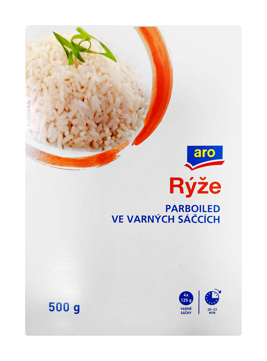 aro Rýže parboiled ve varných sáčcích 8 x (4 x 125 g)
