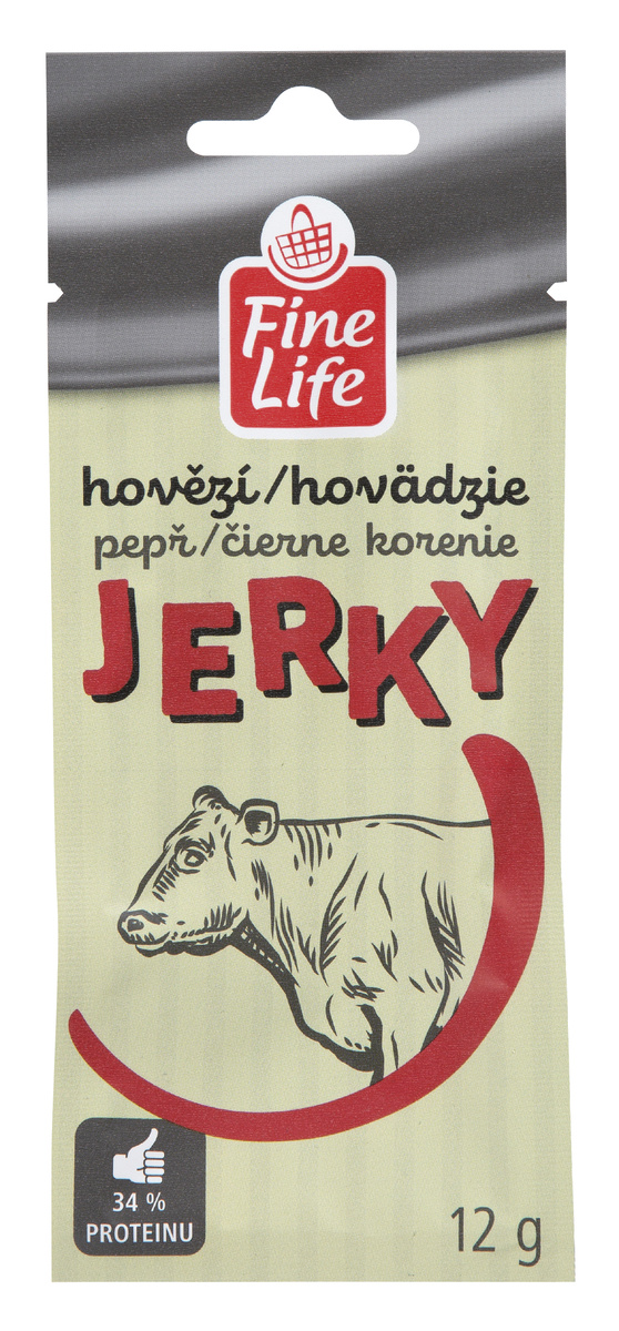 Fine Life Jerky hovězí pepřové 12 g