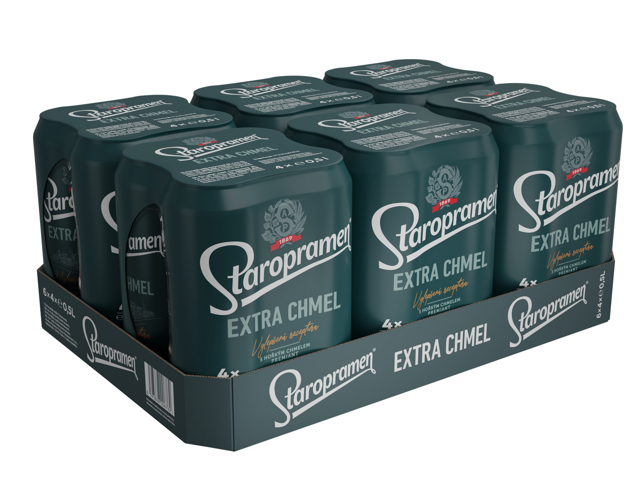 Staropramen Extra chmelená 24 x 500 ml plech