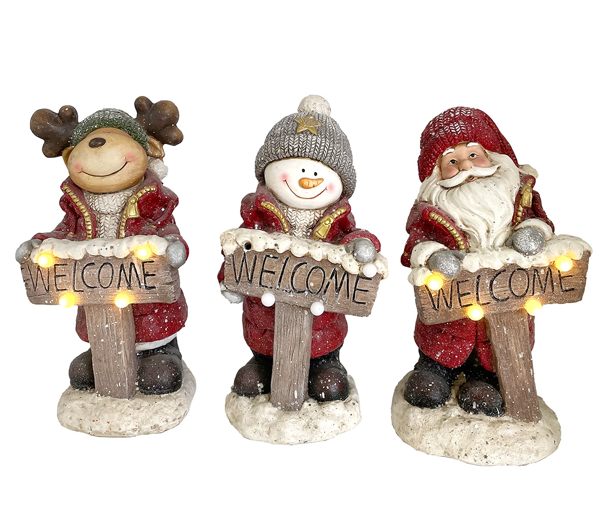 Tarrington House Dekorace polystone LED 45 cm 3ASS 1 ks