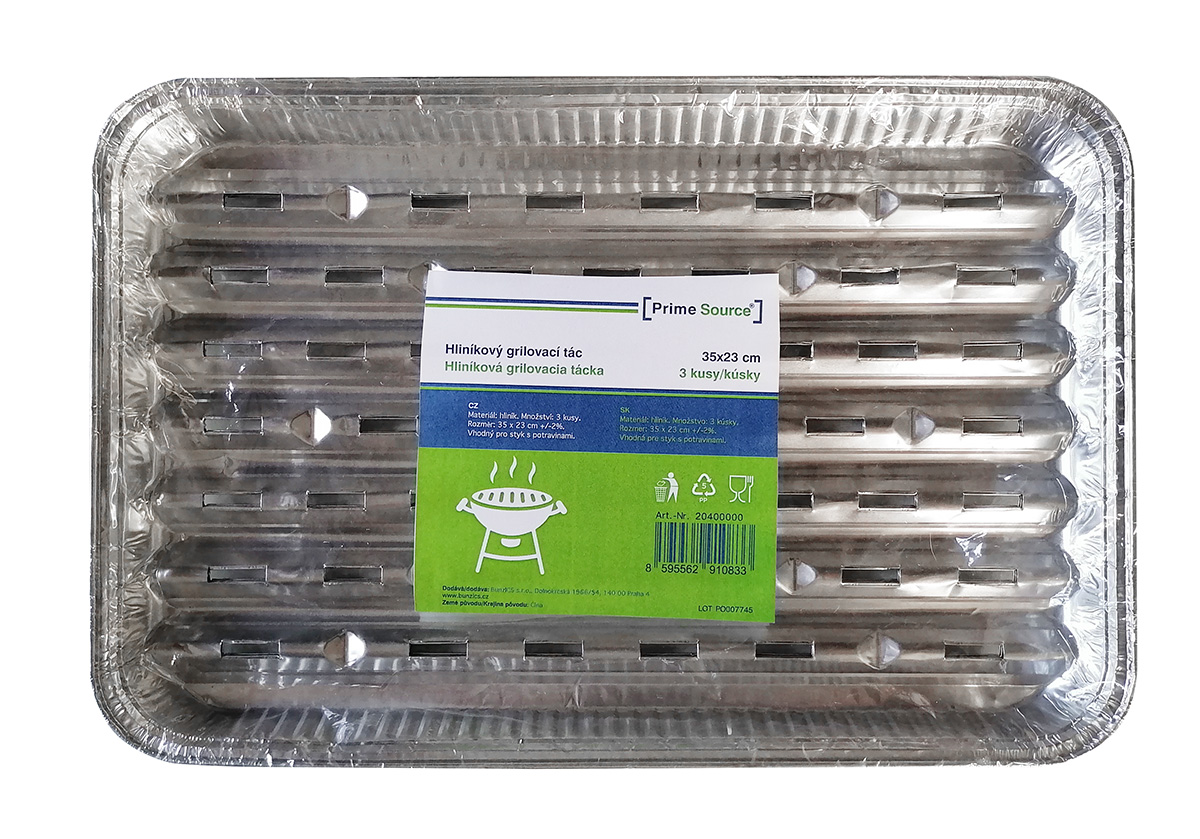 PrimeSource Grilovací tác 35 x 23 cm 3 ks