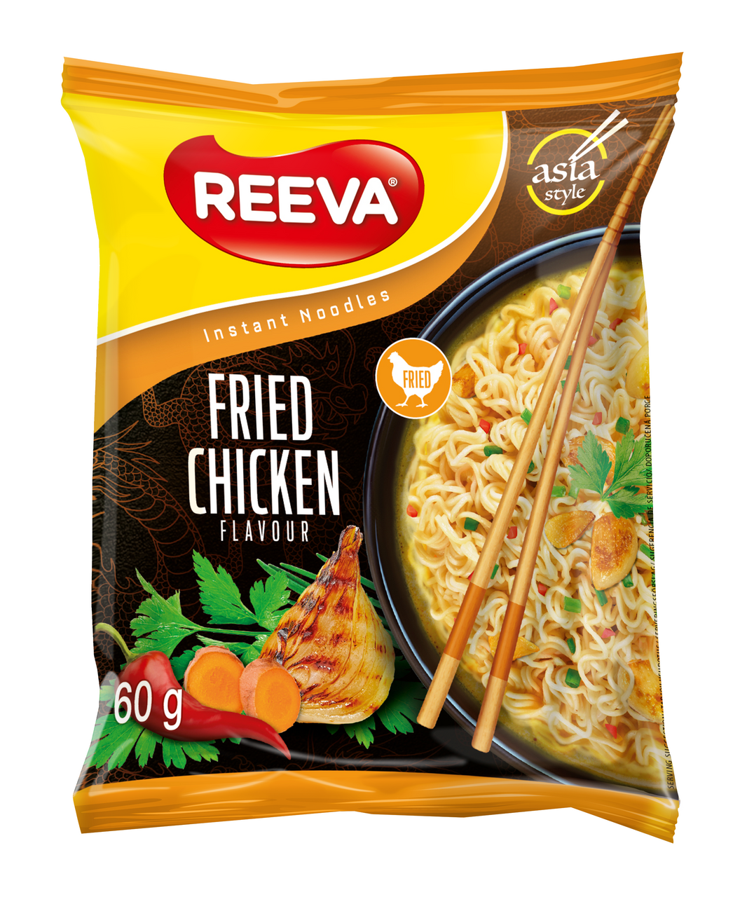 REEVA Instantní nudle smažené kuře 60 g